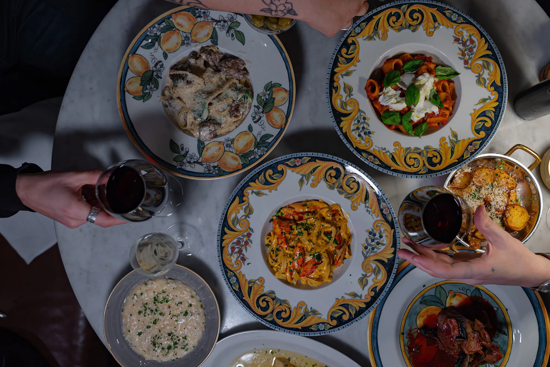 Delad middag hos Piatti